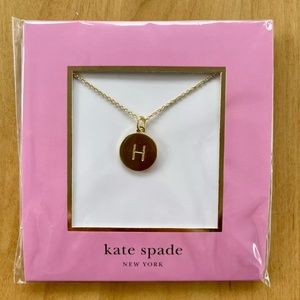 Kate Spade NY “H” Round Gold Pendant - NEW in Original Package